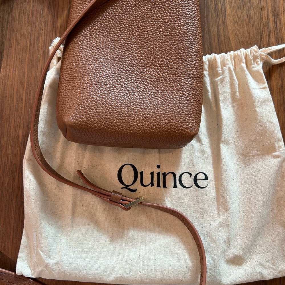 Quince Italian pebbled leather crossbody